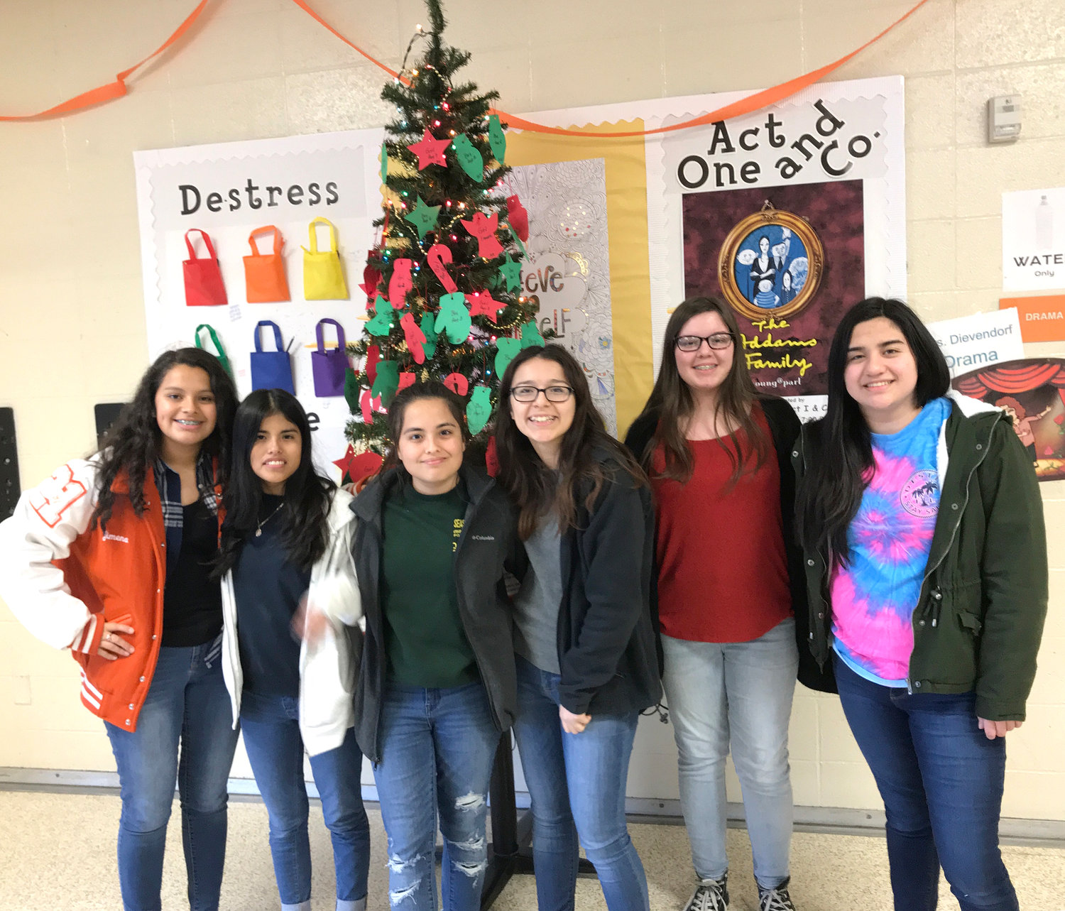 Members of the MHS Anchor club decorated a Giving tree in the lobby of the high school last week. (Courtesy photo)